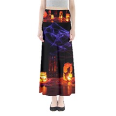 Awaiting Halloween Night Full Length Maxi Skirt by gothicandhalloweenstore