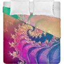 Rainbow Octopus Tentacles in a Fractal Spiral Duvet Cover Double Side (King Size) View2