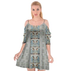 Rasta Men Is Every Where Pop Art Cutout Spaghetti Strap Chiffon Dress by pepitasart