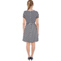 Black And White Waves Illusion Pattern Adorable in Chiffon Dress View2