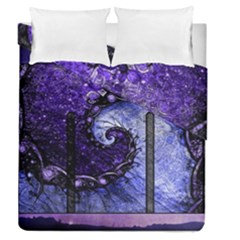 Beautiful Violet Spiral For Nocturne Of Scorpio Duvet Cover Double Side (queen Size) by jayaprime