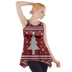 Ugly Christmas Sweater Side Drop Tank Tunic by Valentinaart