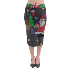 Ugly Christmas Sweater Midi Pencil Skirt by Valentinaart