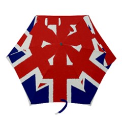 Union Jack Watercolor Drawing Art Mini Folding Umbrellas by picsaspassion