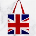 Union Jack watercolor drawing art Zipper Grocery Tote Bag View1