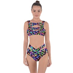 Colorful Paint Strokes On A Black Background                                Bandaged Up Bikini Set by LalyLauraFLM