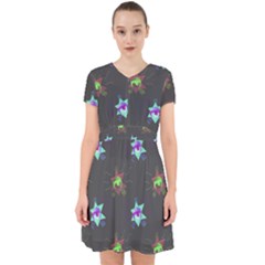 Random Doodle Pattern Star Adorable In Chiffon Dress by Mariart