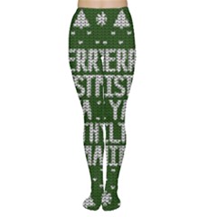 Ugly Christmas Sweater Women s Tights by Valentinaart