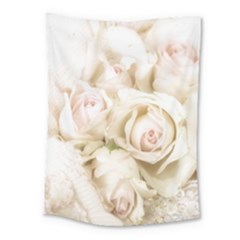 Pastel Roses Antique Vintage Medium Tapestry by Celenk