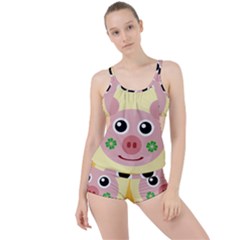 Luck Lucky Pig Pig Lucky Charm Boyleg Tankini Set  by Celenk