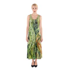 Chung Chao Yi Automatic Drawing Sleeveless Maxi Dress by Celenk