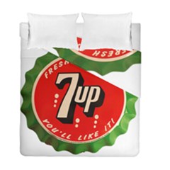 Fresh Up With  7 Up Bottle Cap Tin Metal Duvet Cover Double Side (full/ Double Size) by Celenk