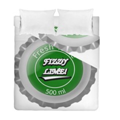 Fresh Taste Fizzy Lime Bottle Cap Duvet Cover Double Side (full/ Double Size) by Celenk