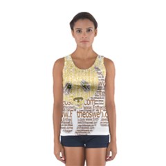 Panda Typography Sport Tank Top  by Celenk