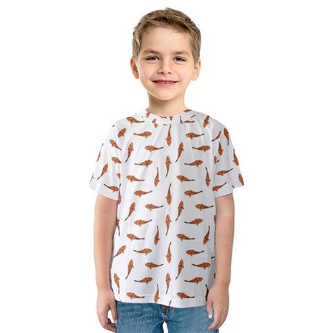 Koi Fishes Motif Pattern Kids  Sport Mesh Tee by dflcprintsclothing