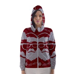 Ugly Christmas Sweater Hooded Wind Breaker (women) by Valentinaart