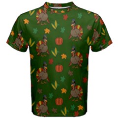 Thanksgiving Turkey  Men s Cotton Tee by Valentinaart