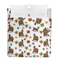 Thanksgiving Turkey  Duvet Cover Double Side (full/ Double Size) by Valentinaart