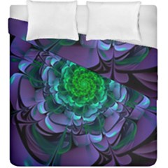 Beautiful Purple & Green Aeonium Arboreum Zwartkop Duvet Cover Double Side (king Size) by jayaprime