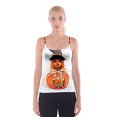 Funny Halloween Pumpkins Spaghetti Strap Top by gothicandhalloweenstore