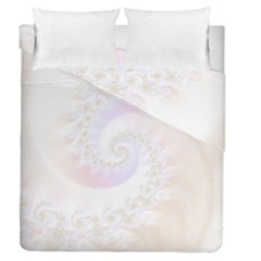 Mother Of Pearls Luxurious Fractal Spiral Necklace Duvet Cover Double Side (queen Size) by jayaprime