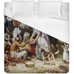 The First Thanksgiving Duvet Cover (king Size) by Valentinaart