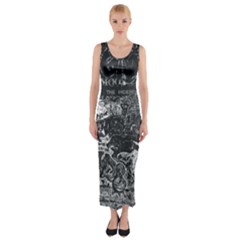 Graffiti Fitted Maxi Dress by ValentinaDesign