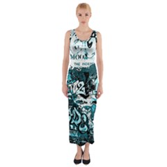 Graffiti Fitted Maxi Dress by ValentinaDesign