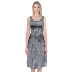 Abstract Art Decoration Design Midi Sleeveless Dress by Celenk