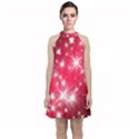 Christmas Star Advent Background Velvet Halter Neckline Dress  View1