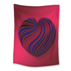 Heart Love Luck Abstract Medium Tapestry by Celenk