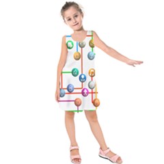 Icon Media Social Network Kids  Sleeveless Dress by Celenk