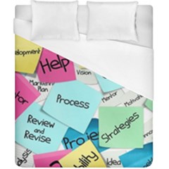 Stickies Post It List Business Duvet Cover (california King Size) by Celenk