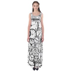 Time Clock Watches Time Of Empire Waist Maxi Dress by Celenk