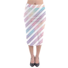 Colored Candy Striped Midi Pencil Skirt by Colorfulart23