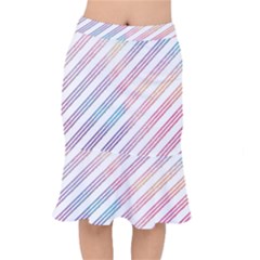 Colored Candy Striped Mermaid Skirt by Colorfulart23