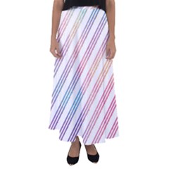 Colored Candy Striped Flared Maxi Skirt by Colorfulart23