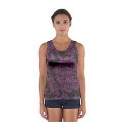 Purple Black Red Fabric Textile Sport Tank Top  by Celenk