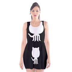 Logo Icon Github Scoop Neck Skater Dress by Celenk