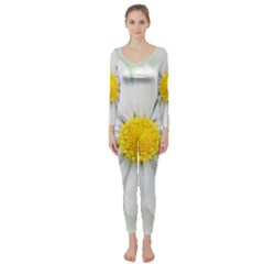 Art Daisy Flower Art Flower Deco Long Sleeve Catsuit by Celenk