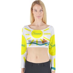 Summer Beach Holiday Holidays Sun Long Sleeve Crop Top by Celenk