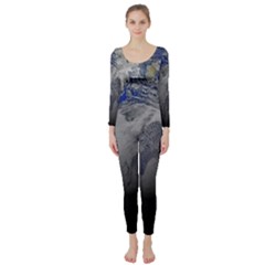 A Sky View Of Earth Long Sleeve Catsuit by Celenk