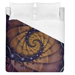 An Emperor Scorpion s 1001 Fractal Spiral Stingers Duvet Cover (queen Size) by jayaprime