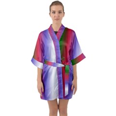 Pattern Quarter Sleeve Kimono Robe by gasi