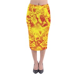 Pattern Velvet Midi Pencil Skirt by gasi