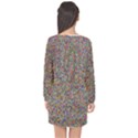 Pattern Long Sleeve Chiffon Shift Dress  View2