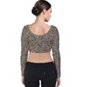 Pattern Velvet Long Sleeve Crop Top View2