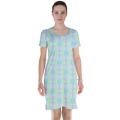 Pattern Short Sleeve Nightdress by gasi