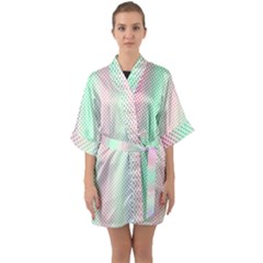 Pattern Quarter Sleeve Kimono Robe by gasi