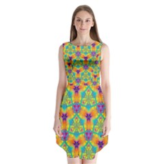 Pattern Sleeveless Chiffon Dress   by gasi